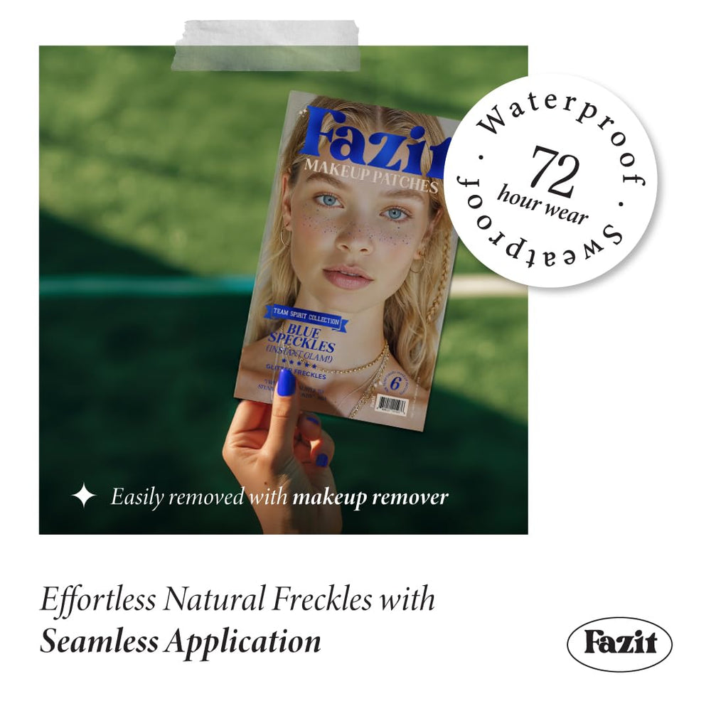 Patchs Fazit – accessoire pailleté bleu pour vos looks festifs.