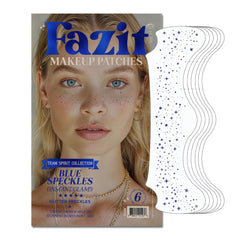Patchs Fazit : points bleus scintillants pour un look durable et festif.