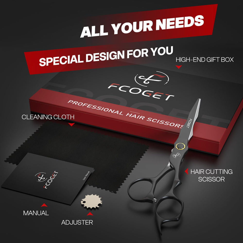 Fcoget ciseaux professionnels: emballage luxe et coffret cadeau pour coiffeurs.