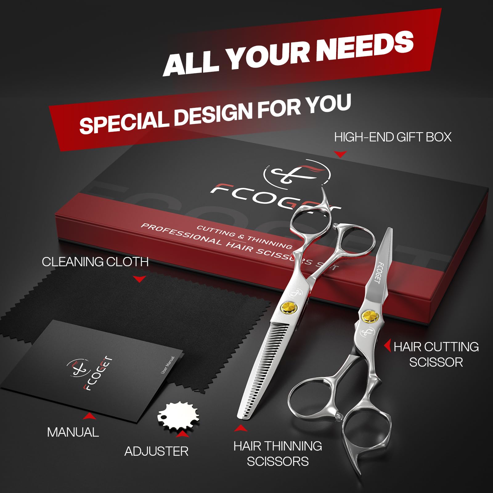 Kit professionnel Fcoget idéal pour salon et domicile.