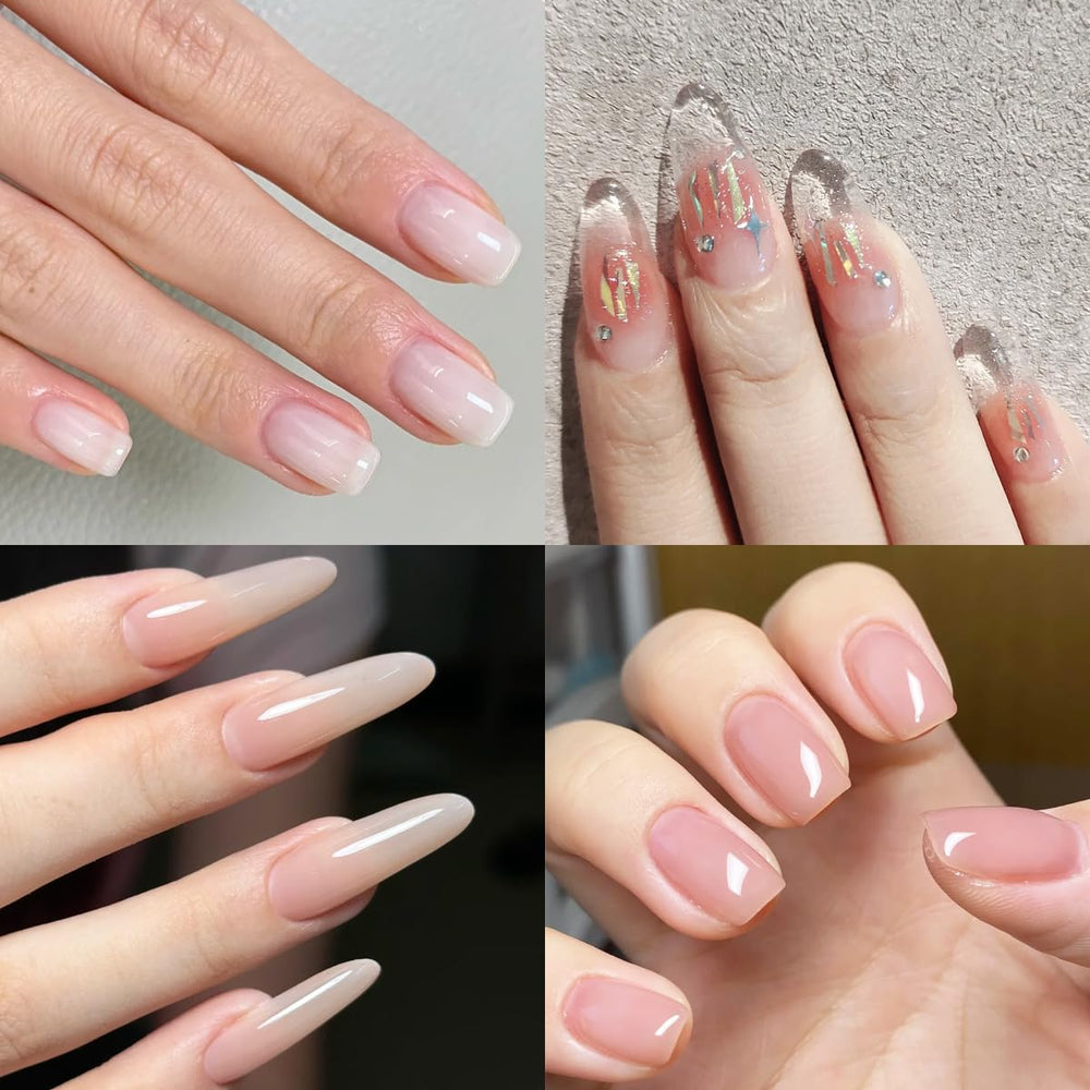 Fcozpjk gel blanc lait nacré pour un effet élégant.