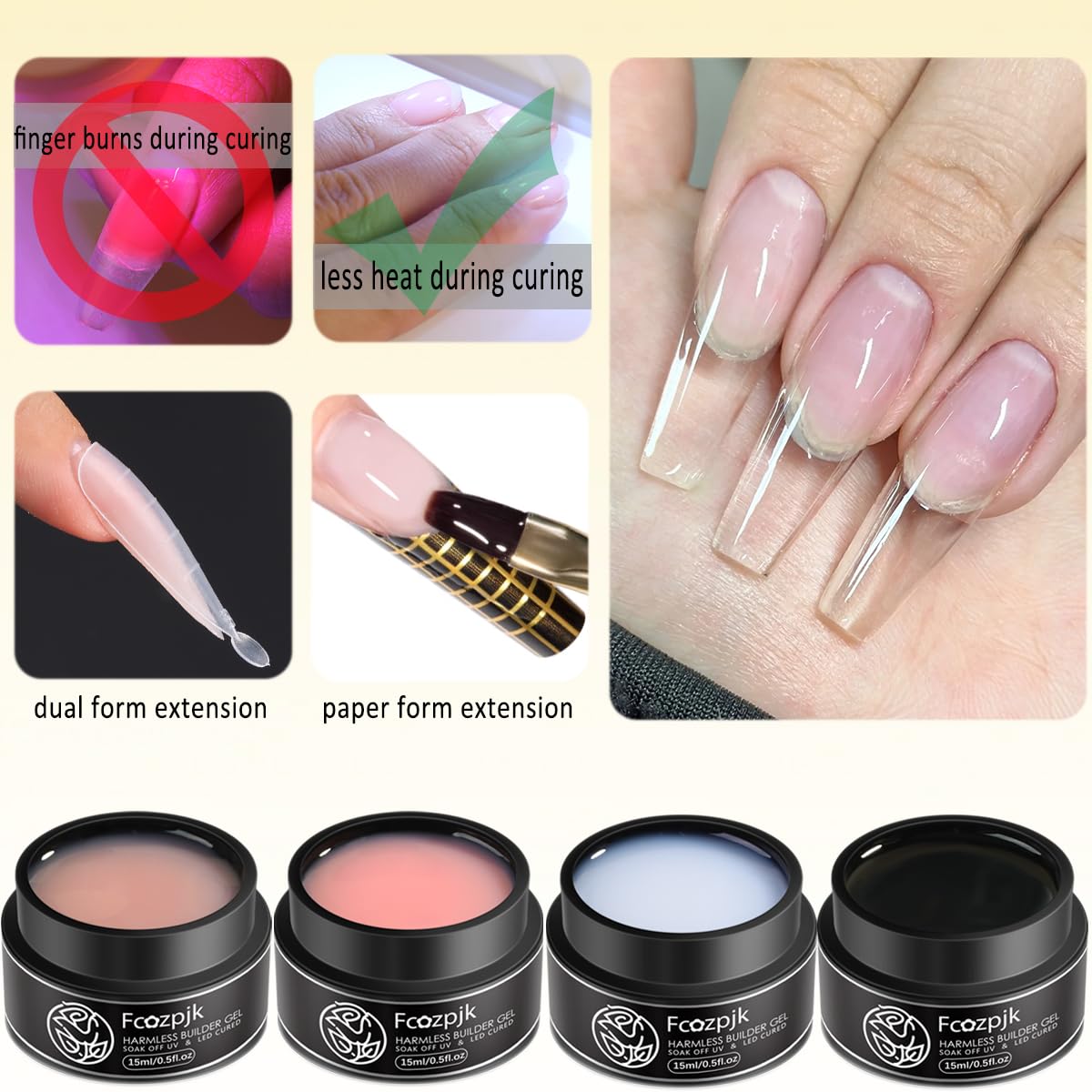 Fcozpjk gel transparent comme base solide.