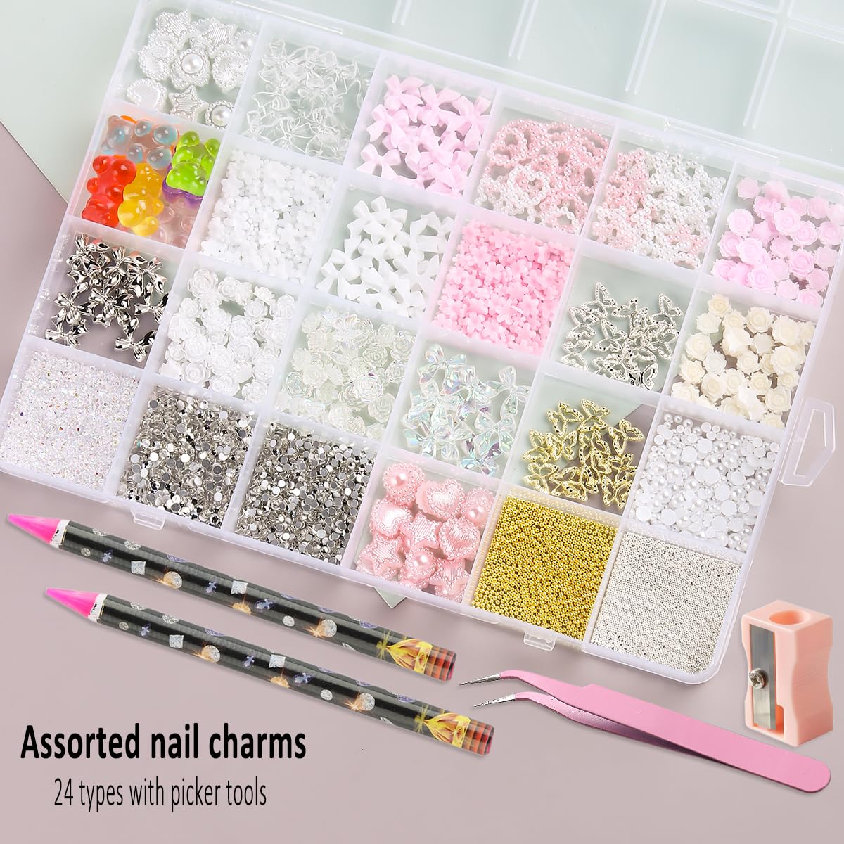 Charms Fcozpjk 3D Cœurs : ajout romantique facile à harmoniser avec votre nail art