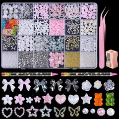 Charms Fcozpjk 3D Fleurs : décor lumineux pour des ongles tendance et personnalisés