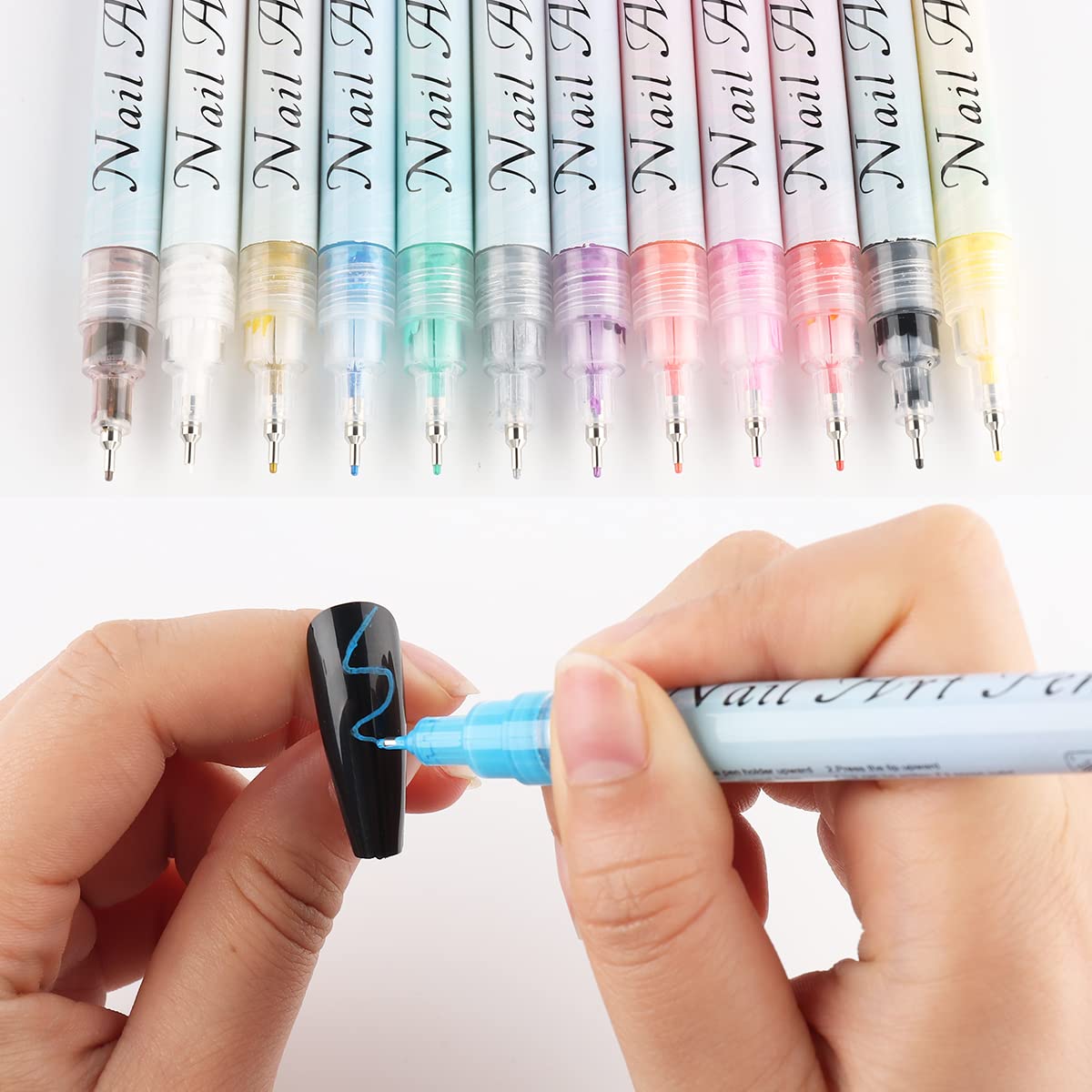 Encre Fcozpjk art ongle, sèchage rapide après utilisation pour finition durable.