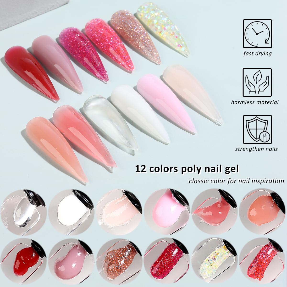 Formes duales Fcozpjk facilitant l’extension et le design des ongles