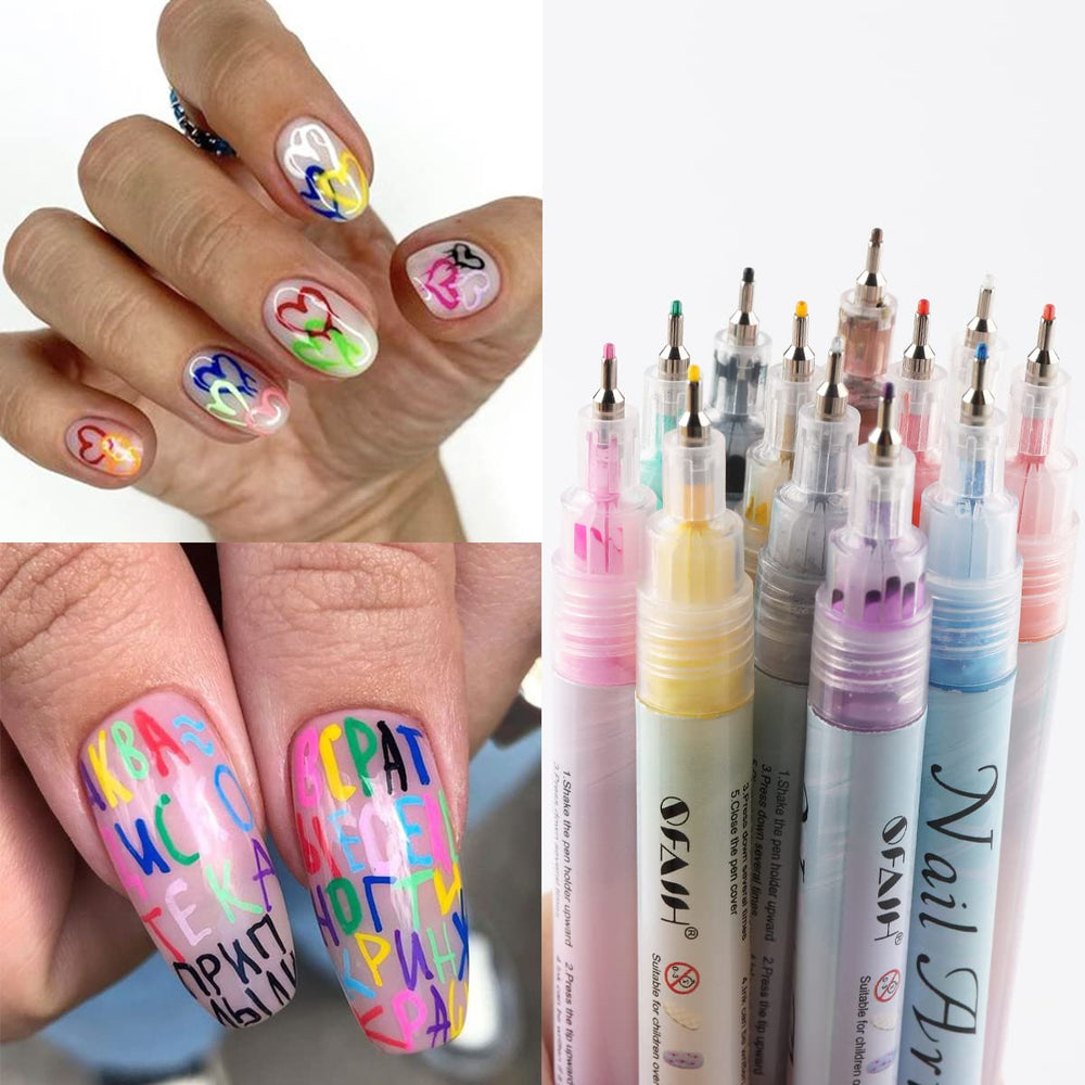 Kit Fcozpjk dessin ongle couleurs vibrantes pour styles variés.