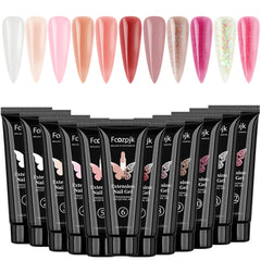 Fcozpjk poly gel kit clear for seamless nail extensions and shine