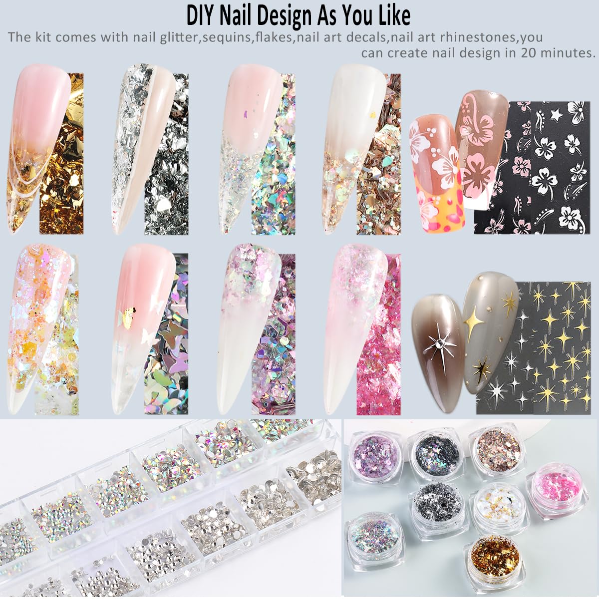 Stickers nail art Fcozpjk pour motifs rapides et tendances