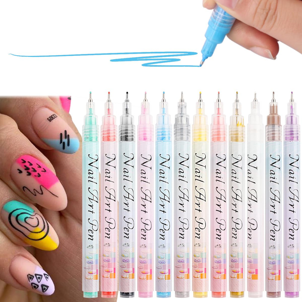 Stylo Fcozpjk pour art ongulaire graffitis, précision fine pour motifs créatifs.