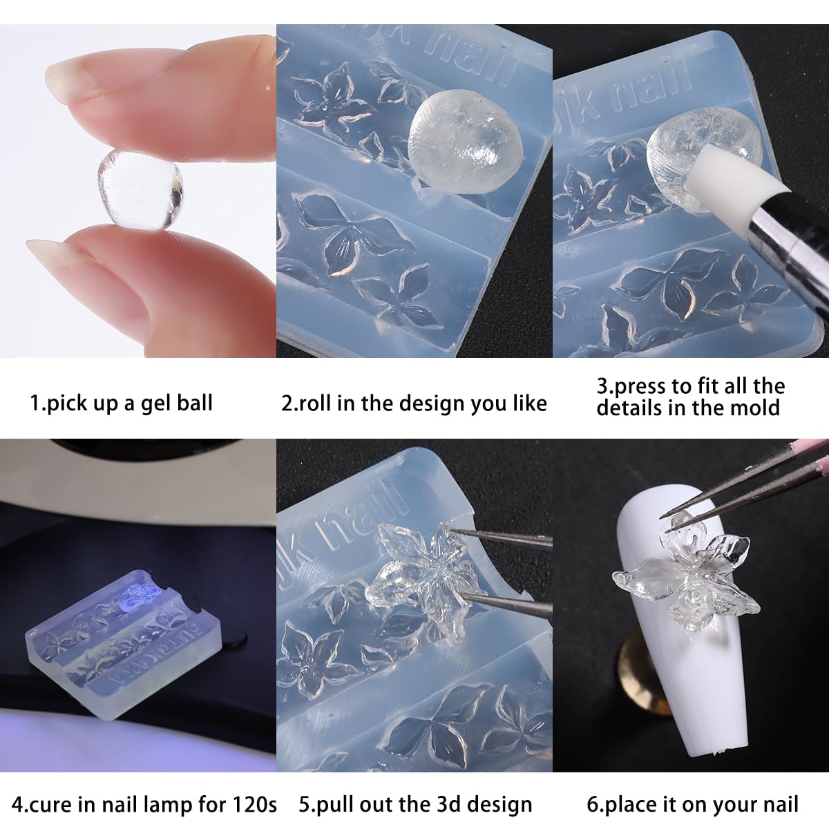 Stylo silicone Fcozpjk pour gravure et sculpture faciles sur ongles.
