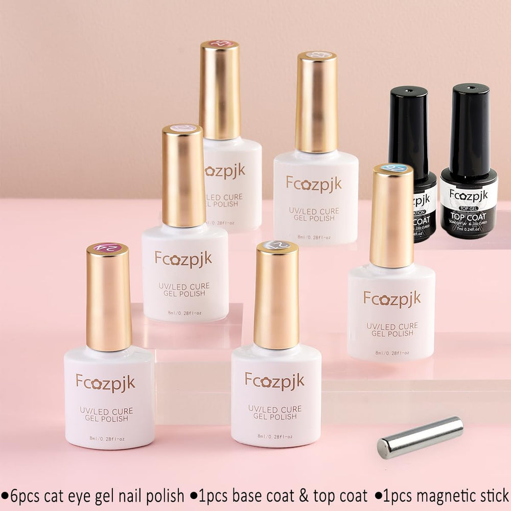 Vernis Cat Eye Fcozpjk avec aimant inclus pour l'effet dynamique