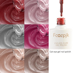 Fcozpjk Cat Eye Cerise — éclat profond sur les ongles