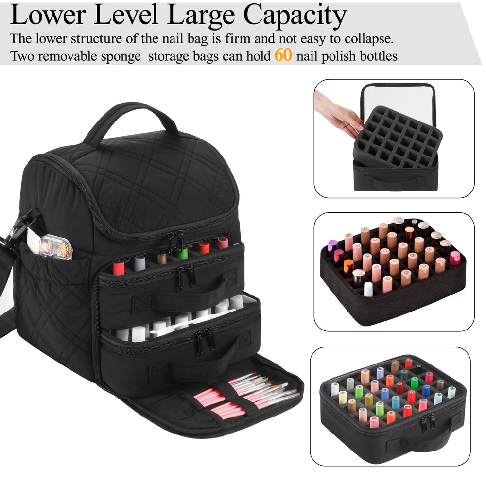 FCQQYWZ Bacs detachables: rangement séparé pour les vernis et accessoires.