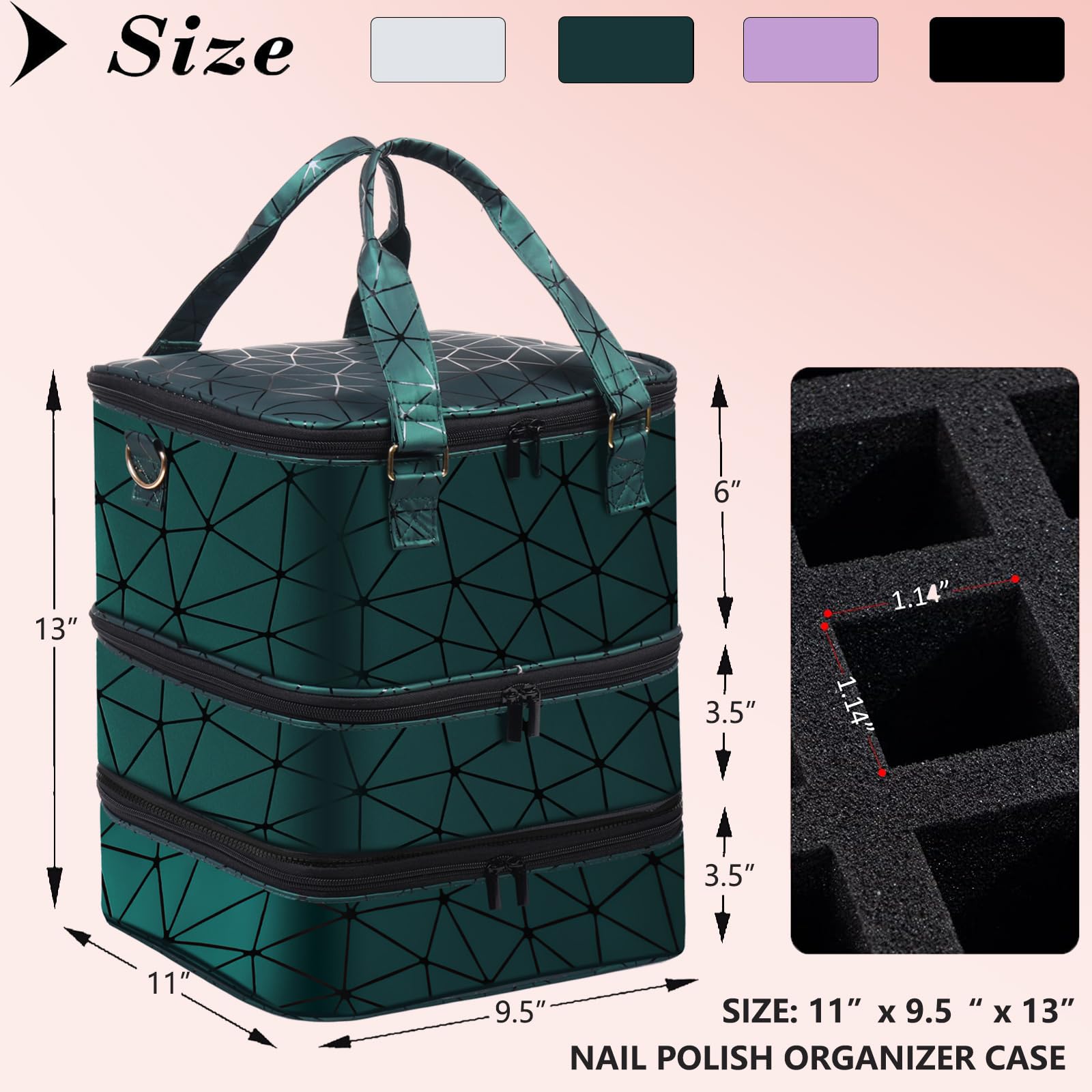 FCQQYWZ compartiments bien organisés pour vernis et accessoires