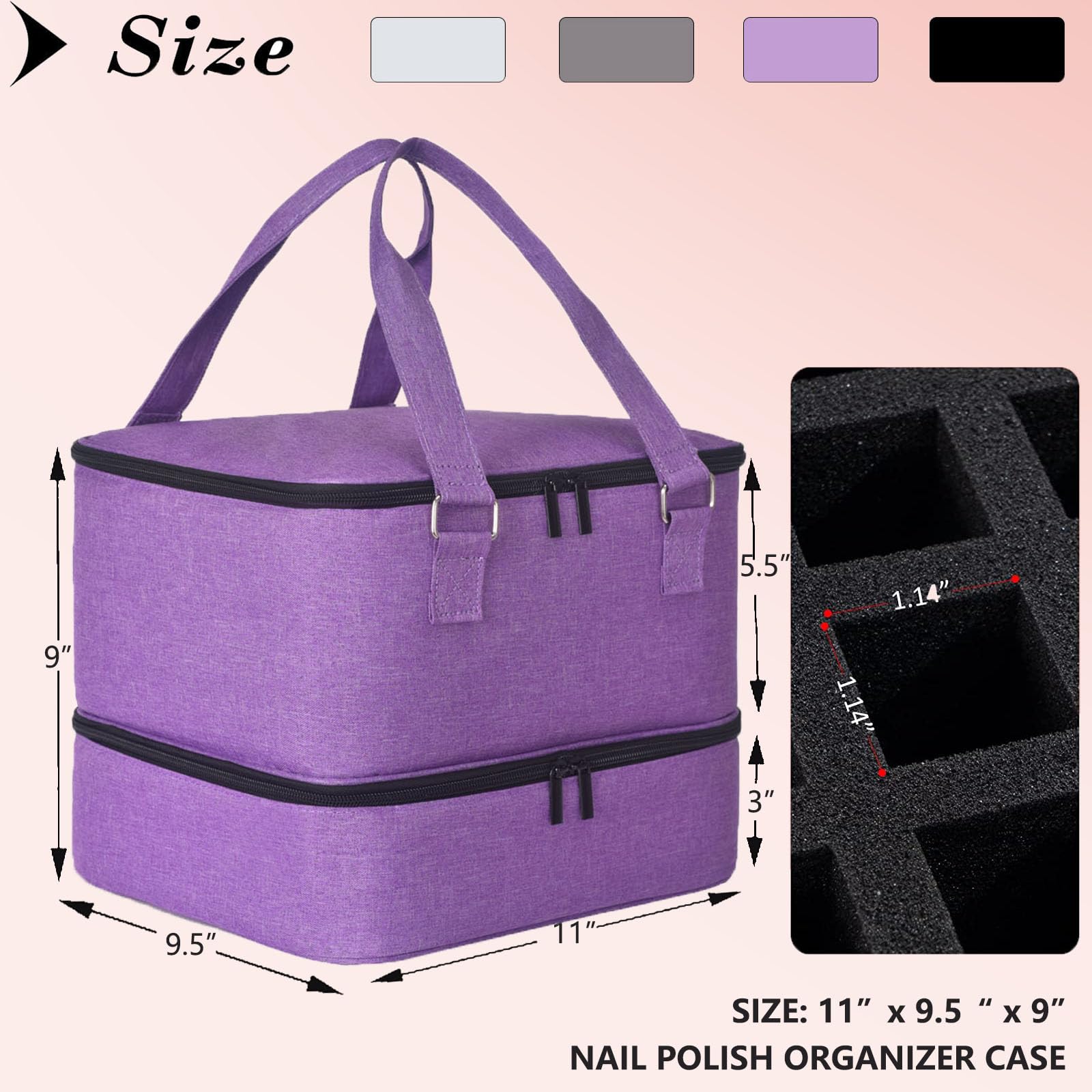 FCQQYWZ Diviseur rembourre: organise bouteilles et outils de nail art.