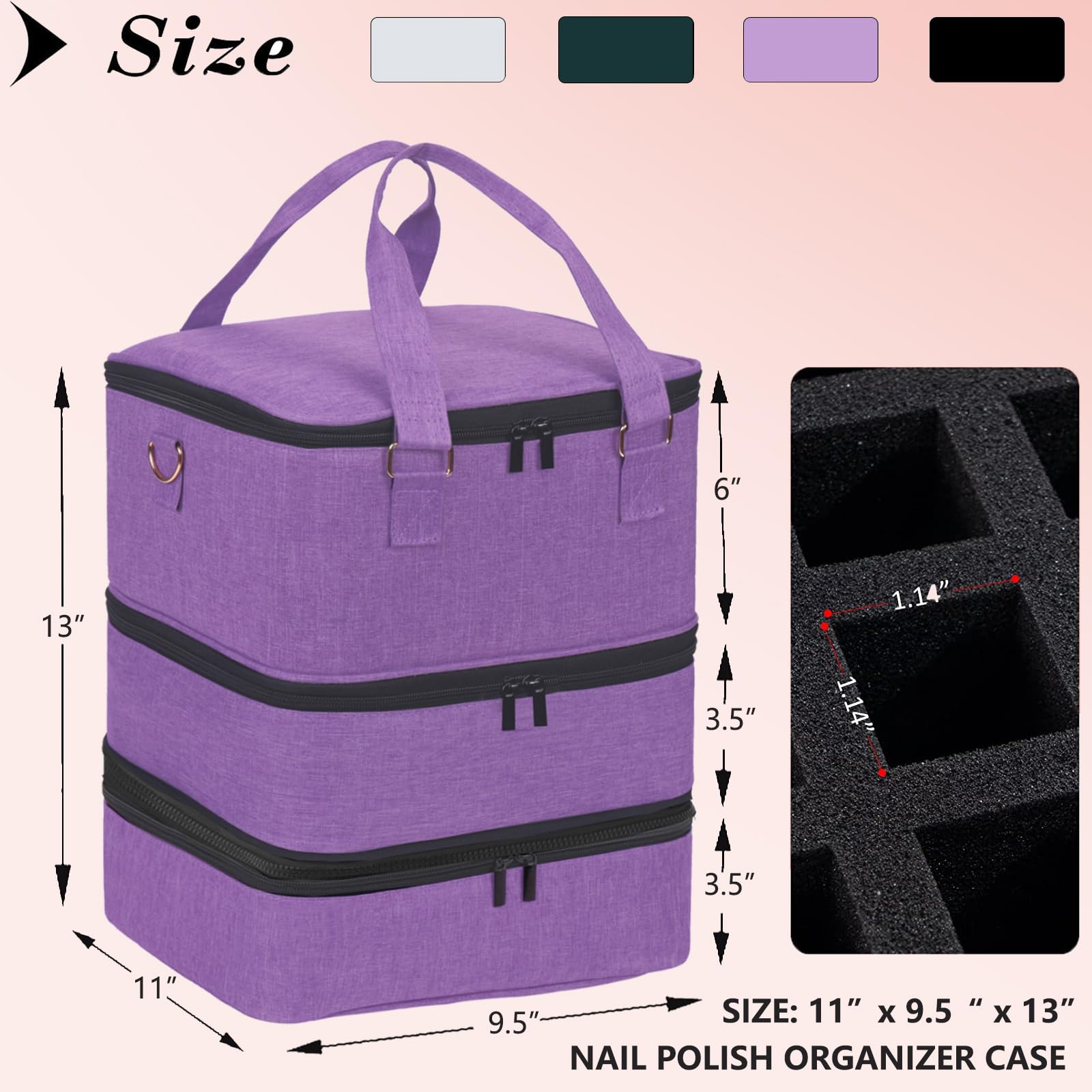 FCQQYWZ grand-organisateur-vernis-ongles, emplacement pour 84+ bouteilles et outils.