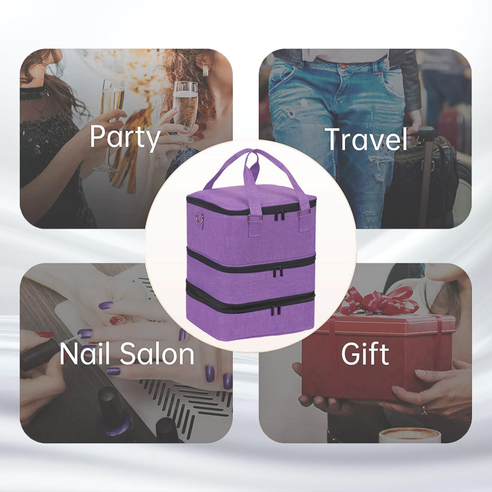 FCQQYWZ grand-organisateur-vernis-ongles, poignes confortables pour les voyages.