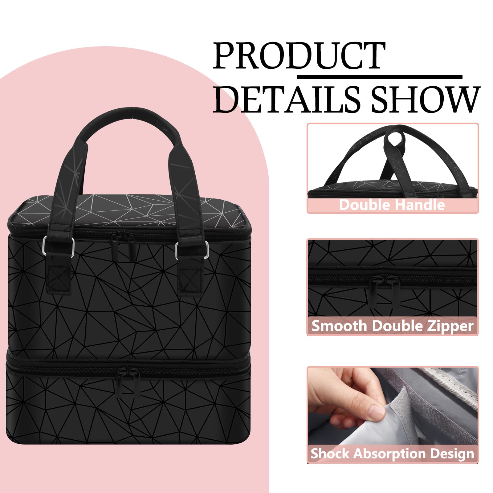 FCQQYWZ Matière PU-cuir cross-weave durable étanche protège le contenu lors des déplacements.