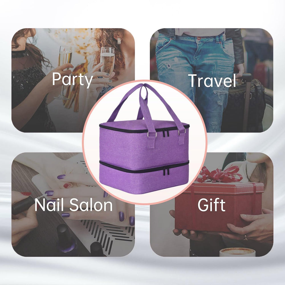 FCQQYWZ Ideale en voyage: vernis et accessoires rangés dans un seul sac.