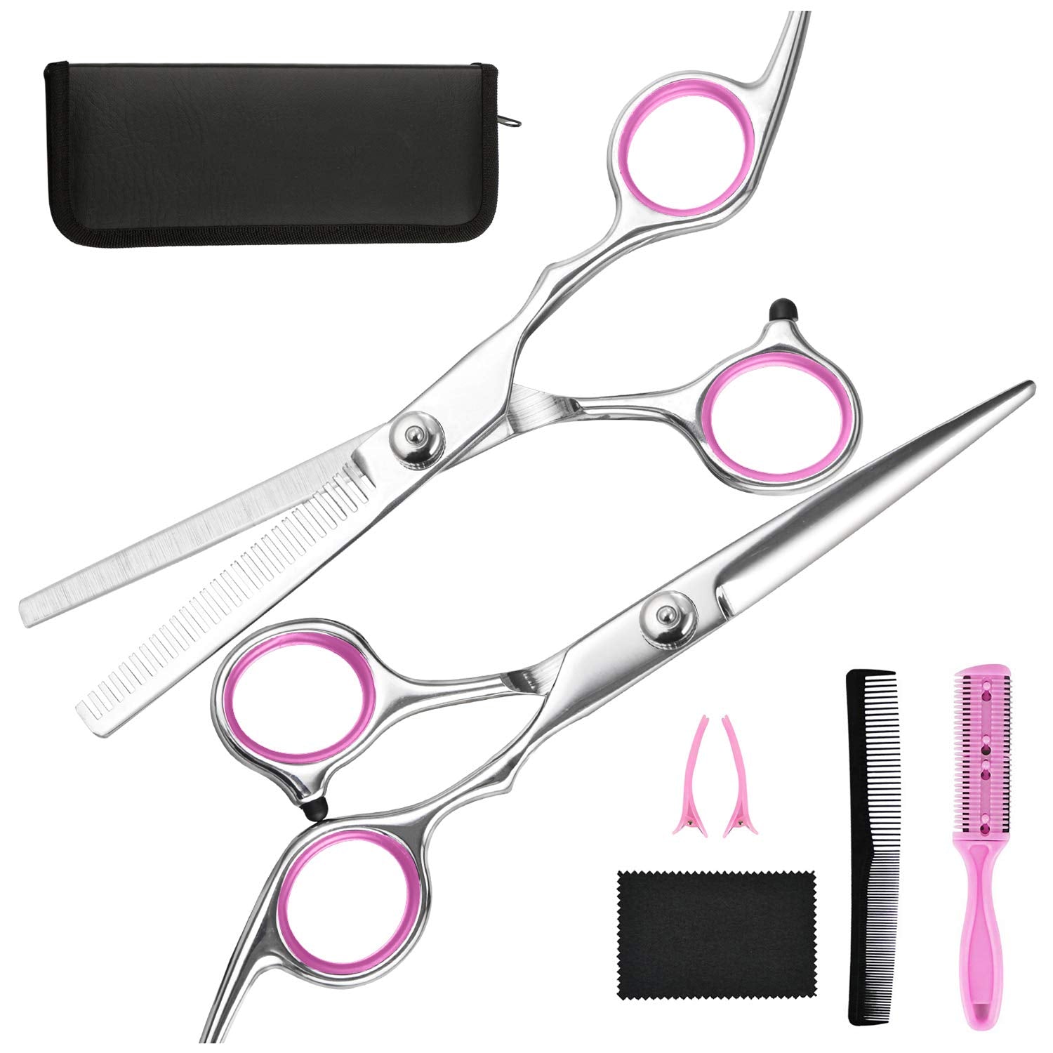 Fcysy ciseaux de coiffure professionnels 6 pouces pour des coupes nettes à domicile.