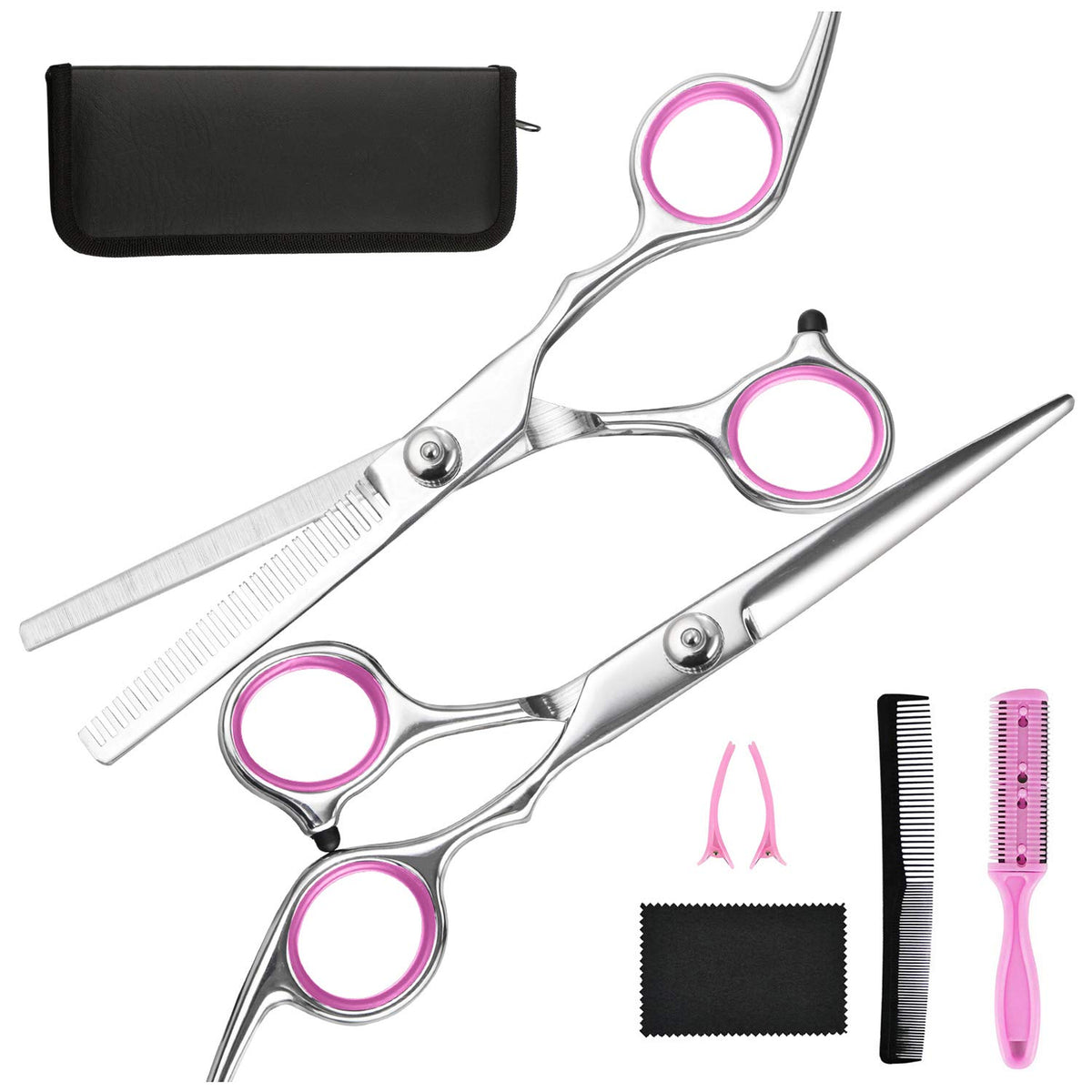 Fcysy ciseaux de coiffure professionnels 6 pouces pour des coupes nettes à domicile.