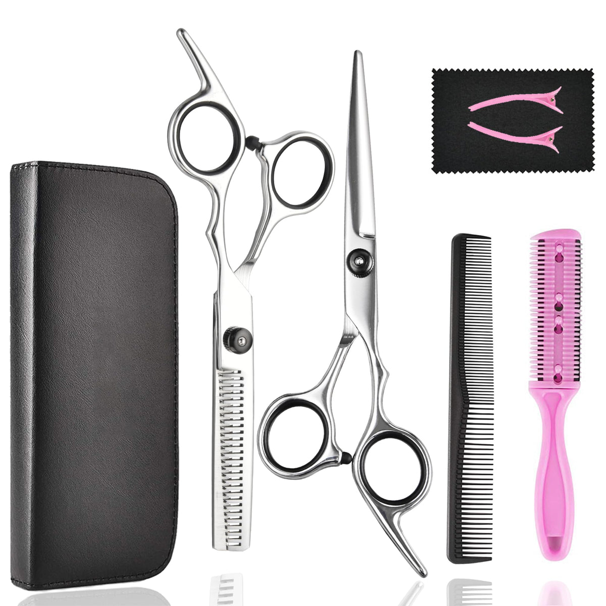 Fcysy ciseaux de coupe professionnels avec kit complet pour des coupes nettes