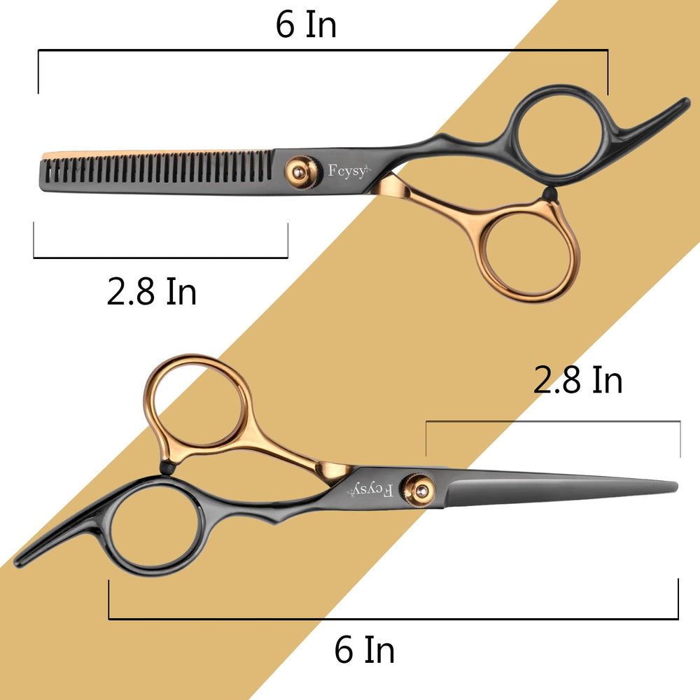 Fcysy ciseaux de coiffure avec lames en acier inoxydable offrant coupe précise