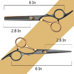 Fcysy ciseaux de coiffure avec lames en acier inoxydable offrant coupe précise