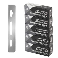Lames Feather Artist Club Pro, pack de 20, précision accrue pour le rasage