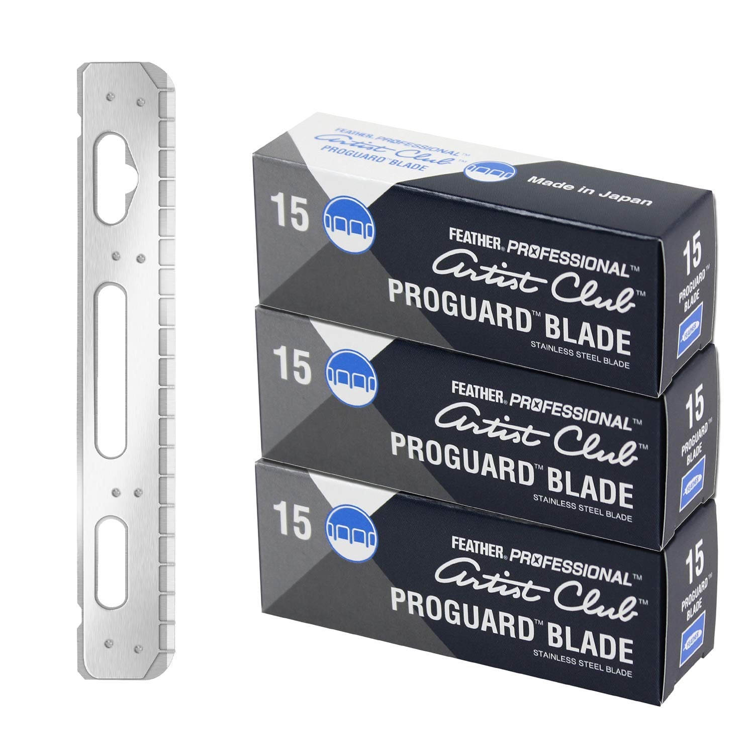 Feather Artiste Club ProGuard, ensemble de 45 lames pour rasage précis