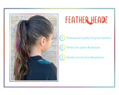 Extensions Feather Headz colorées et boho prêtes à porter au quotidien.
