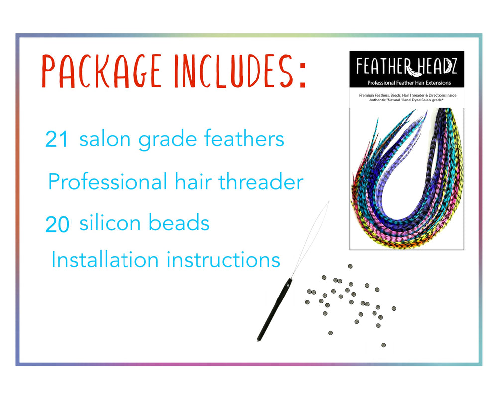 Kit Feather Headz à faire soi-même avec attaches micro-billes.