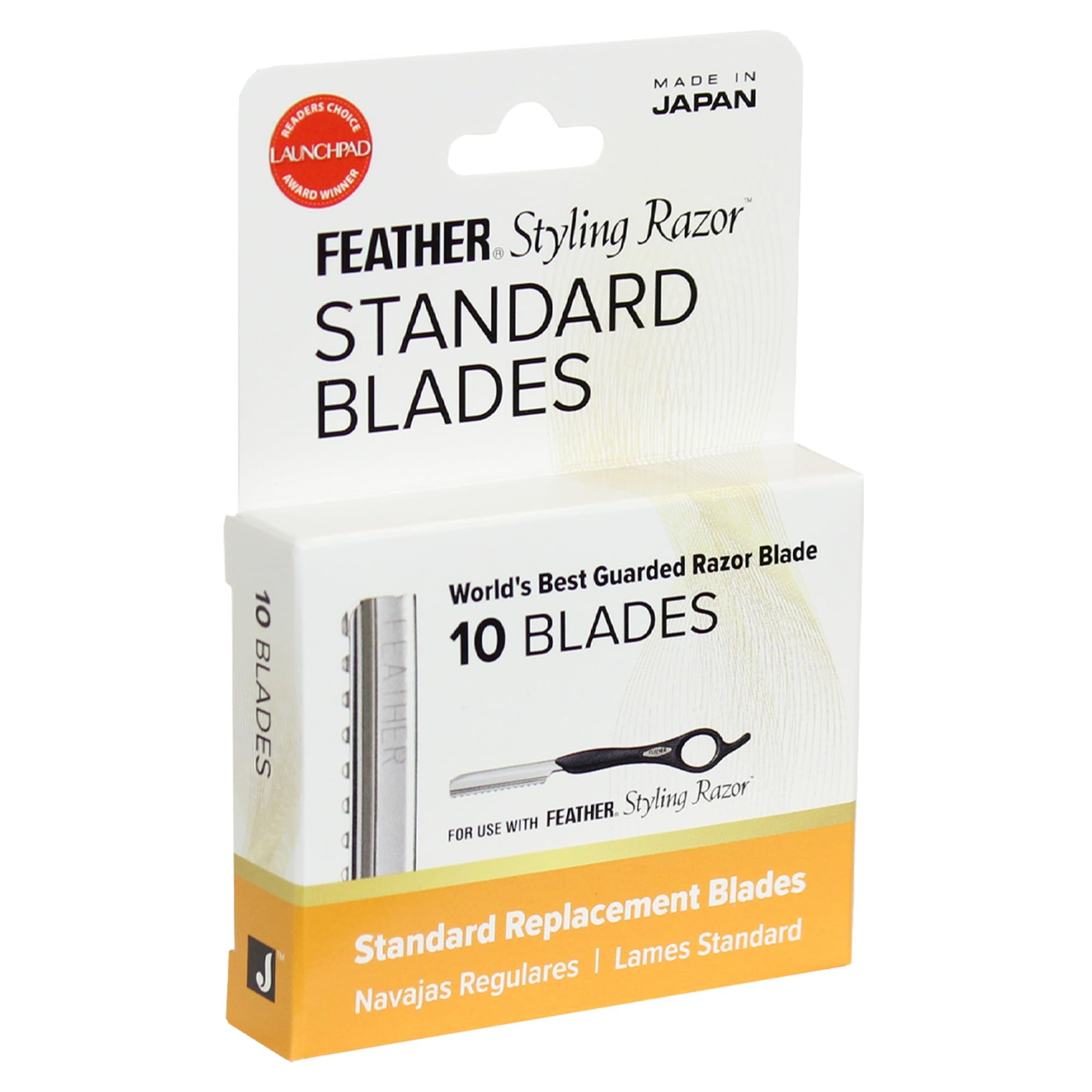 Rasoir Feather avec lames précises pour des coupes nettes et contrôlées.