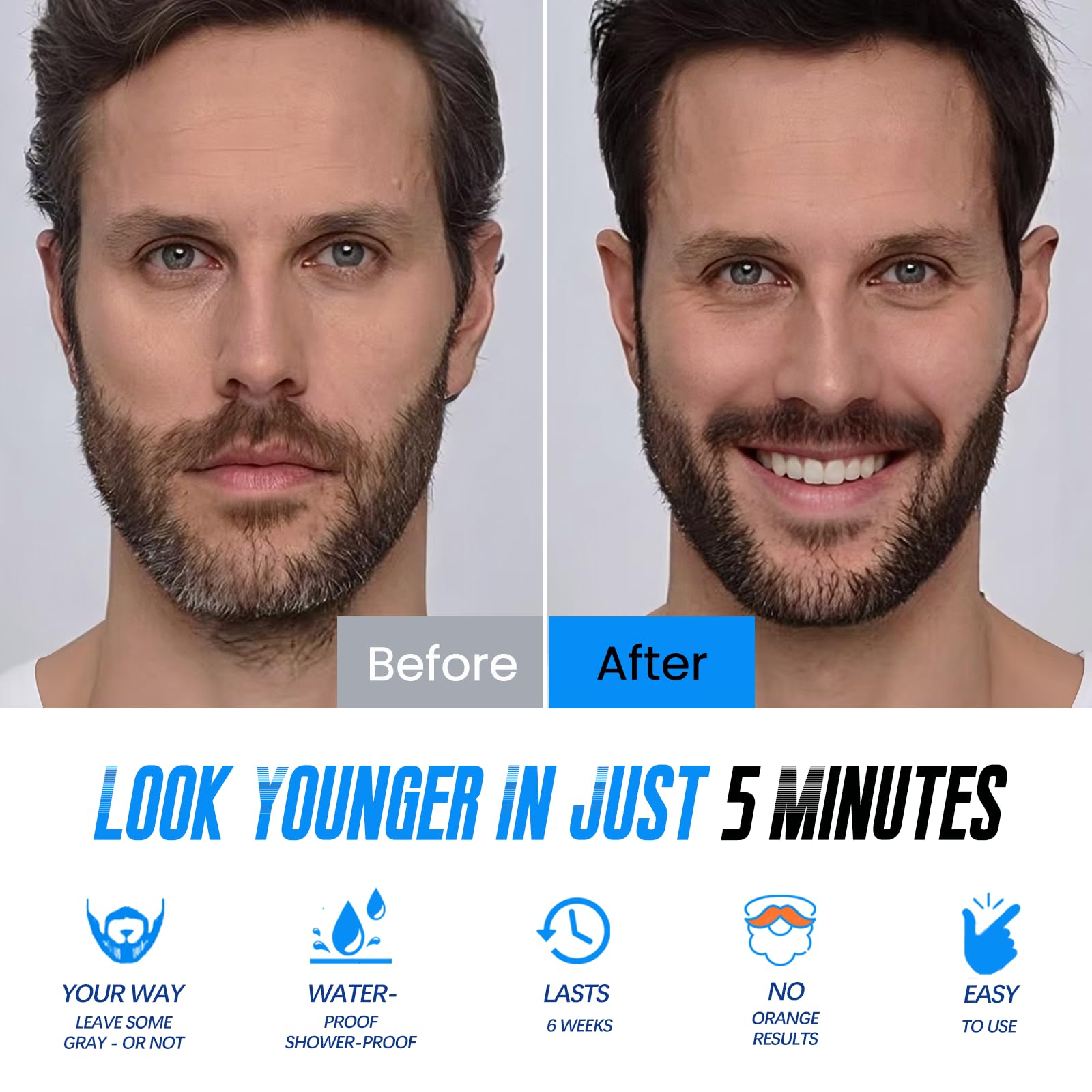 Fedulili: application teinture barbe homme pour une teinte homogène.