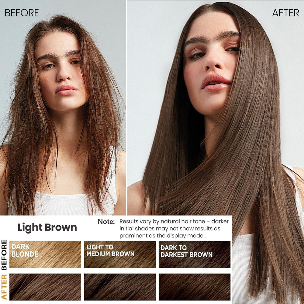 Fedulili Shampoing colorant brun clair — mousse douce et efficace.