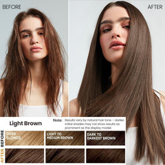 Fedulili Shampoing colorant brun clair — mousse douce et efficace.