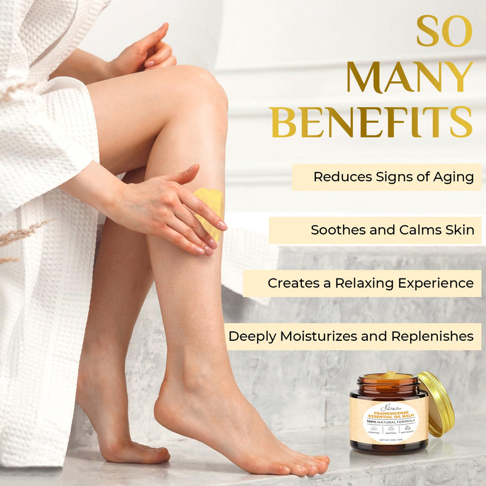FeeMeFee balm ingredients label showing Boswellia Serrata and essential oils
