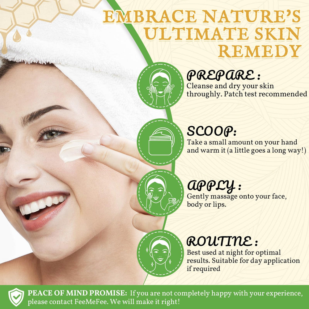 FeeMeFee hand-application close-up illustrating quick-absorb non-greasy skin feel