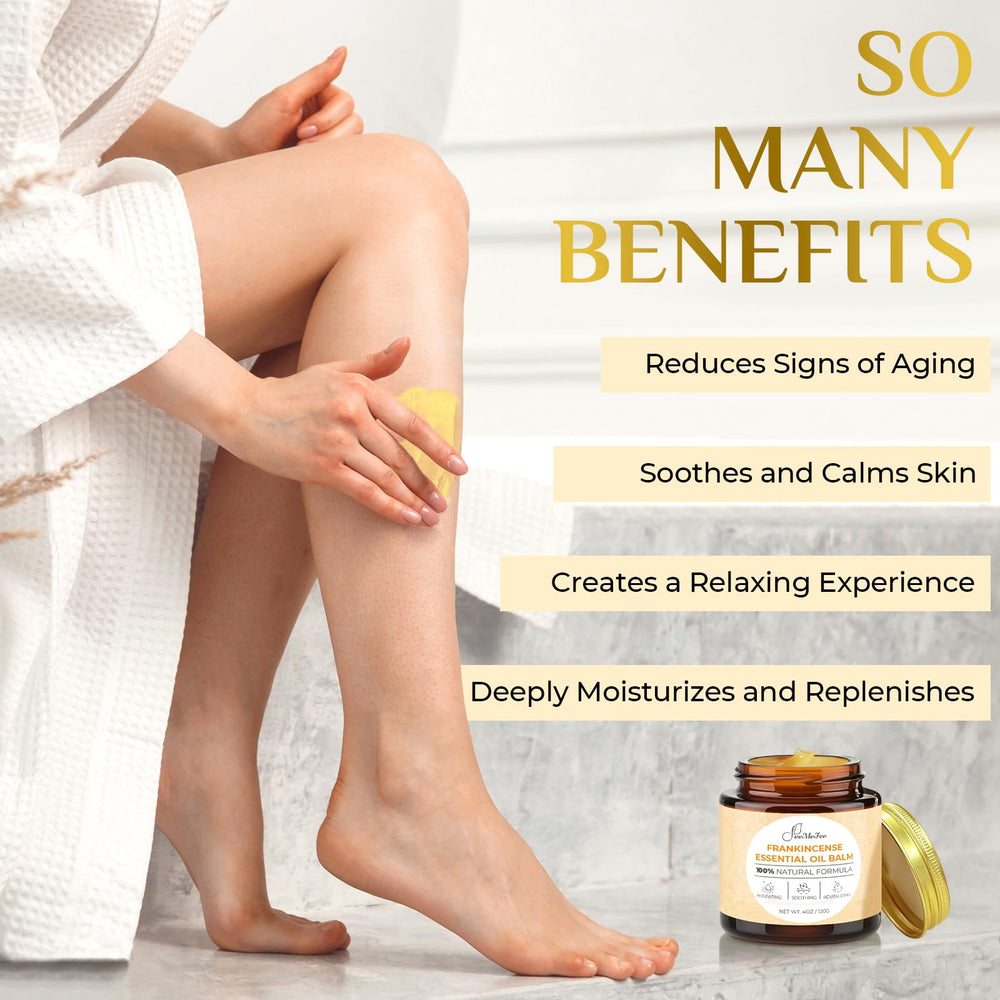 Texture riche du baume FeeMeFee encens pour hydratation en profondeur.