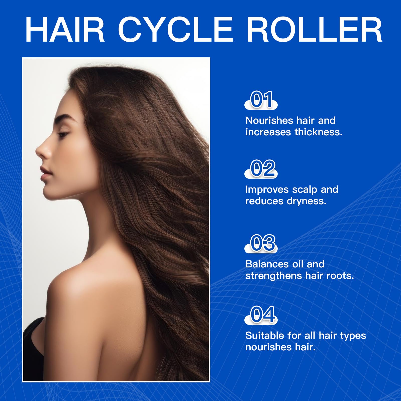 Feeyowi Rosemary Roll-On, application rapide et propre sans résidu.