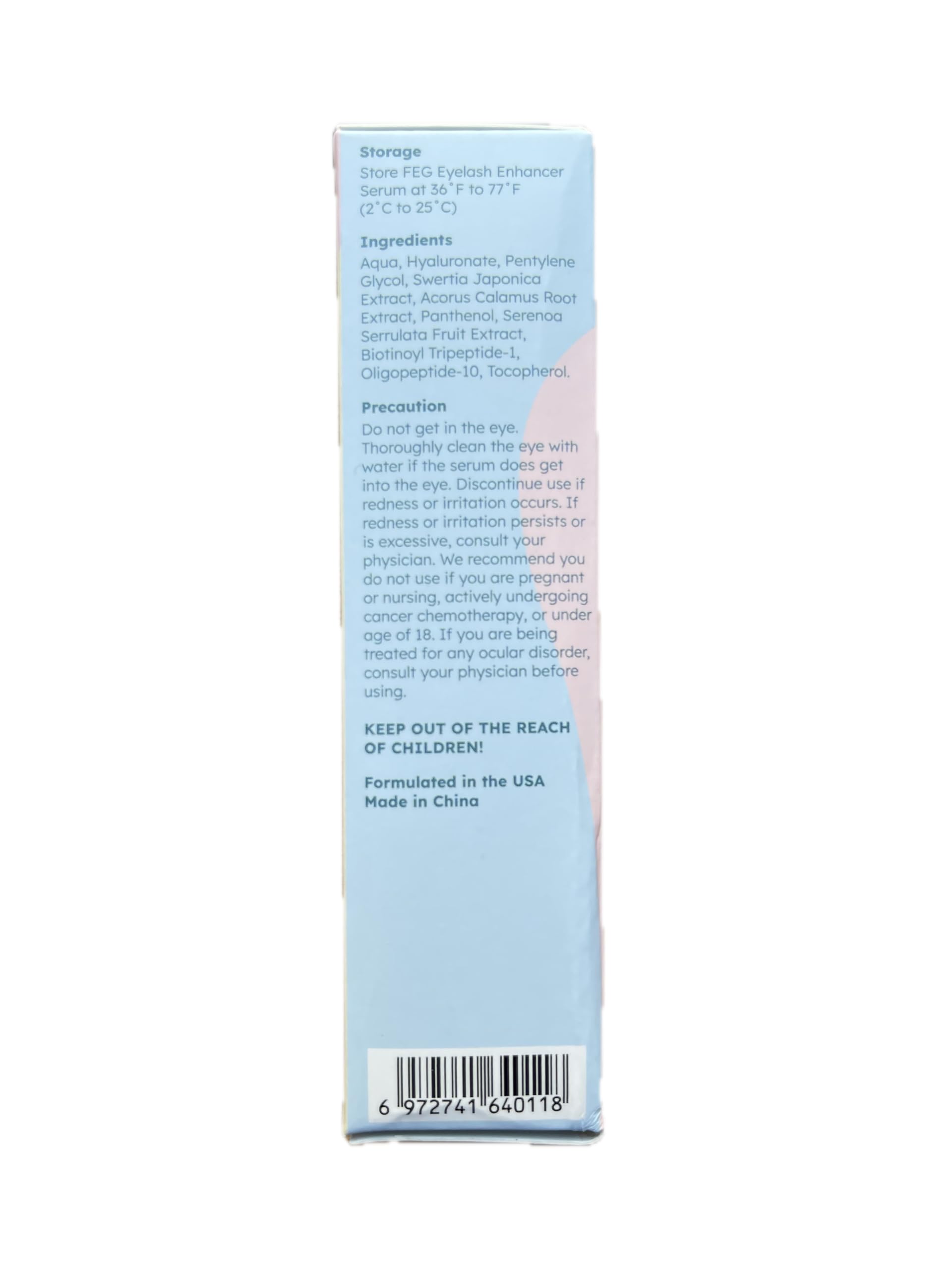 FEG lash/brow care in daily routine.