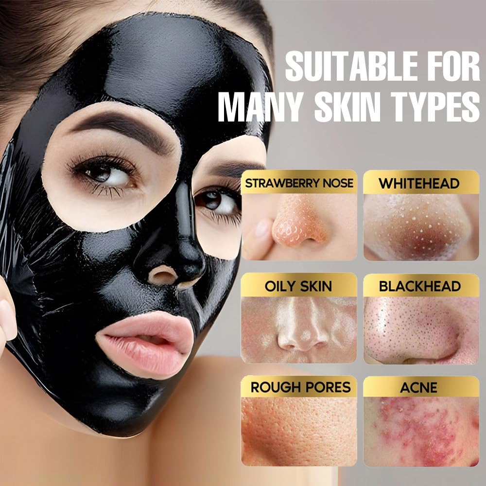 FeiCuiYun Charbon Noir Masque Visage: texture soyeuse pour une application facile.
