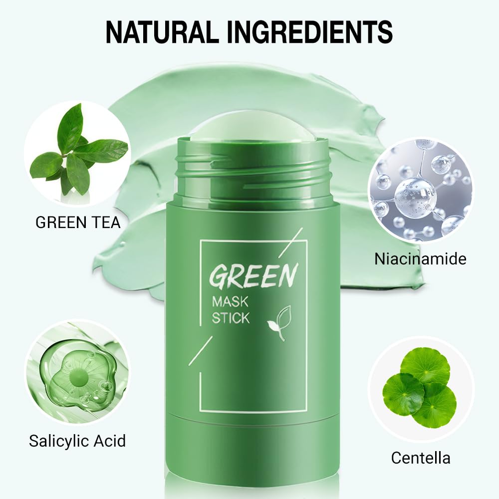 FeiCuiYun Masque Argile Thé Vert contient extrait de thé vert et vitamine E pour nourrir la peau.