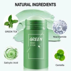 FeiCuiYun Masque Argile Thé Vert contient extrait de thé vert et vitamine E pour nourrir la peau.