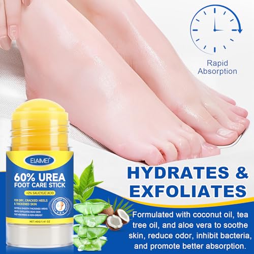 FEISIDUNWSF Crème Pieds 60% Urée, soin talons secs et zones épaissies