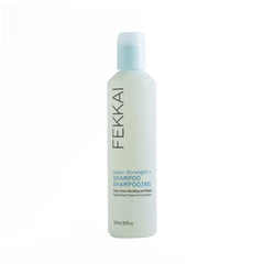 FEKKAI Super Strength PowerBond Shampoo – bouteille élégante montrant le produit pour des cheveux plus forts.
