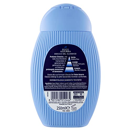 Felce Azzurra Original, mousse-douce, procure une sensation légère et parfumée sous la douche.