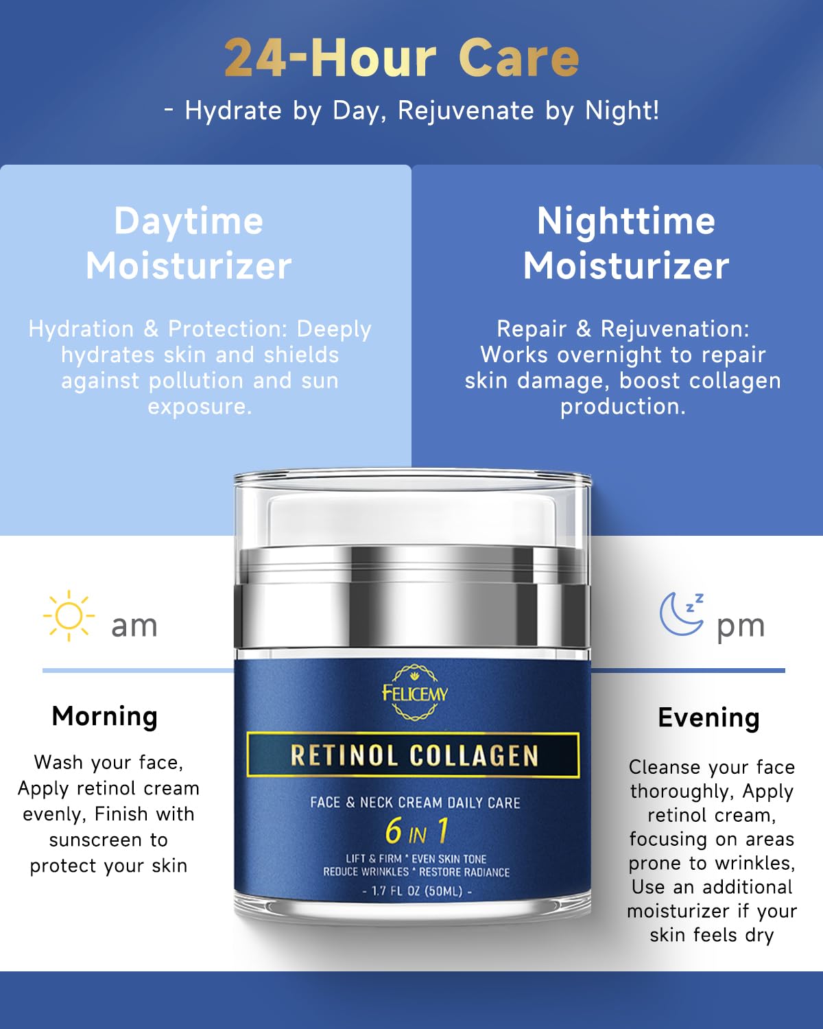 Man applying Felicemy 6-in-1 Face Cream on face during routine