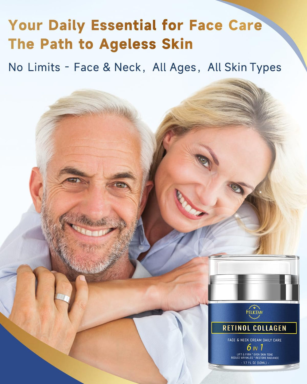 Felicemy 6-in-1 ingredients highlight retinol and vitamins for skin support